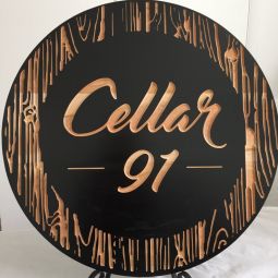 Round or Square Shape Wooden Carved Logo Signs